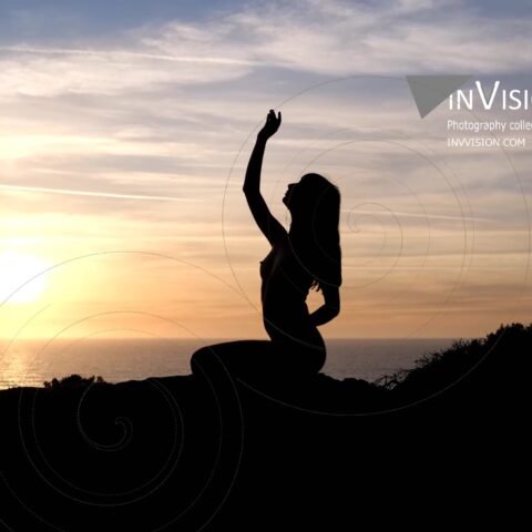 Video: Silhouette over ocean 4K. Model Maria do Mar. Music by Queen - Who Wants To Live Forever